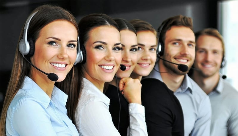 Professional call center team at Remote Bookkeepers providing telemarketing and answering services